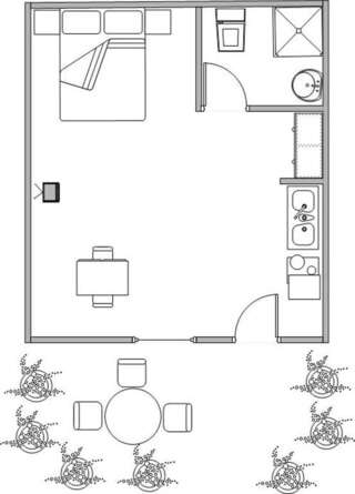 Апартаменты Apartments Srzentic Петровац Номер-студио с террасой (для 2 взрослых)-11